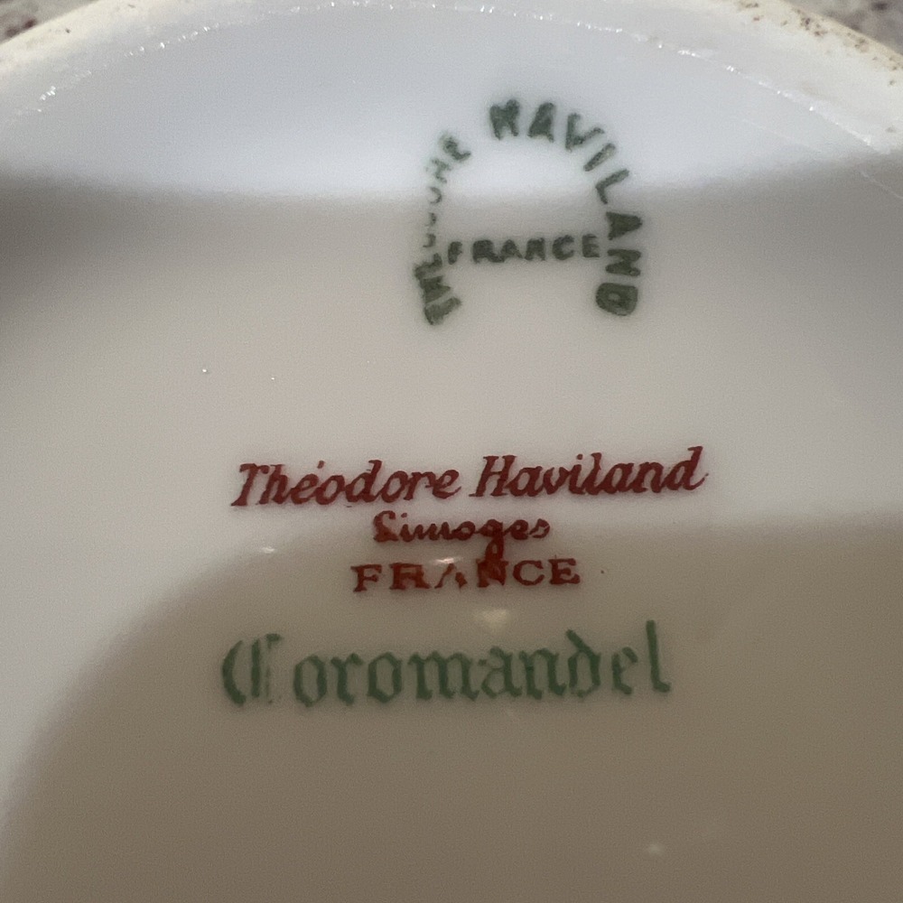 Haviland Limoges Coromandel Sugar Bowl Lid Coffee Tea Handle Covered Gold Floral - Picture 8 of 12